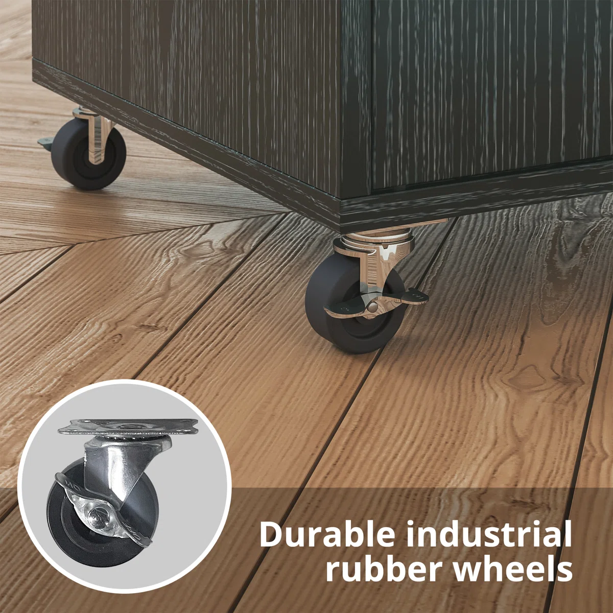 Modern Bar Kitchen Island Cart with Drop Leaf, Wine Rack, Glass Holder & Storage Shelves � Black Finish