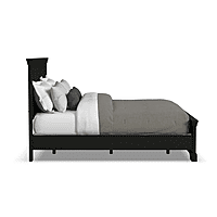 Luxury Black Solid Wood Bed Frame with Modern Aesthetic � Premium Bedroom Furniture