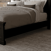 Luxury Black Solid Wood Bed Frame with Modern Aesthetic � Premium Bedroom Furniture
