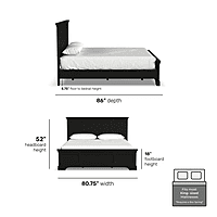 Luxury Black Solid Wood Bed Frame with Modern Aesthetic � Premium Bedroom Furniture