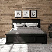 Luxury Black Solid Wood Bed Frame with Modern Aesthetic � Premium Bedroom Furniture