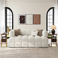 Furnlluxra 2-Seater Bouclé Convertible Sleeper Sofa, 167 cm