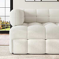 Furnlluxra 2-Seater Bouclé Convertible Sleeper Sofa, 167 cm