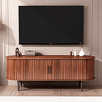 Modern TV Console: Low Profile Media Stand with Storage