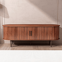 Modern TV Console: Low Profile Media Stand with Storage