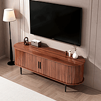 Modern TV Console: Low Profile Media Stand with Storage