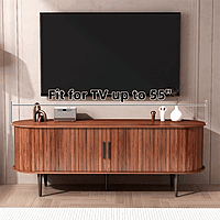Modern TV Console: Low Profile Media Stand with Storage