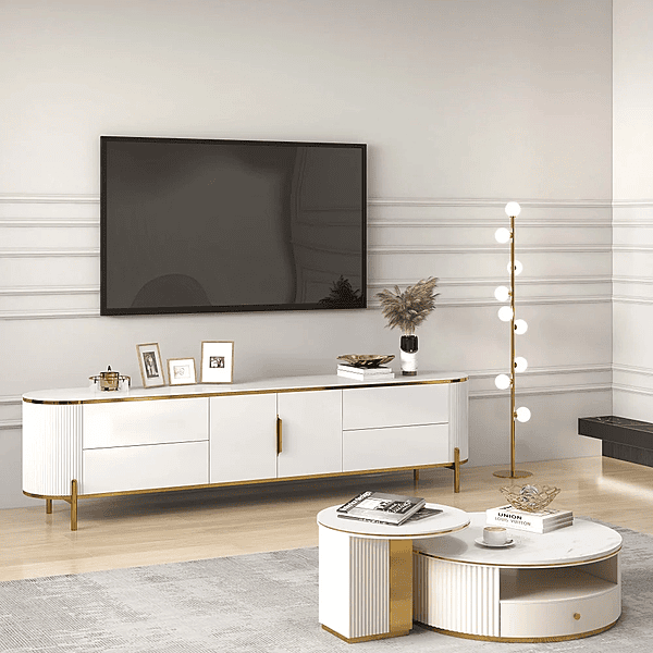 Furnlluxra Floating TV Stand & Media Console for 65" Screens