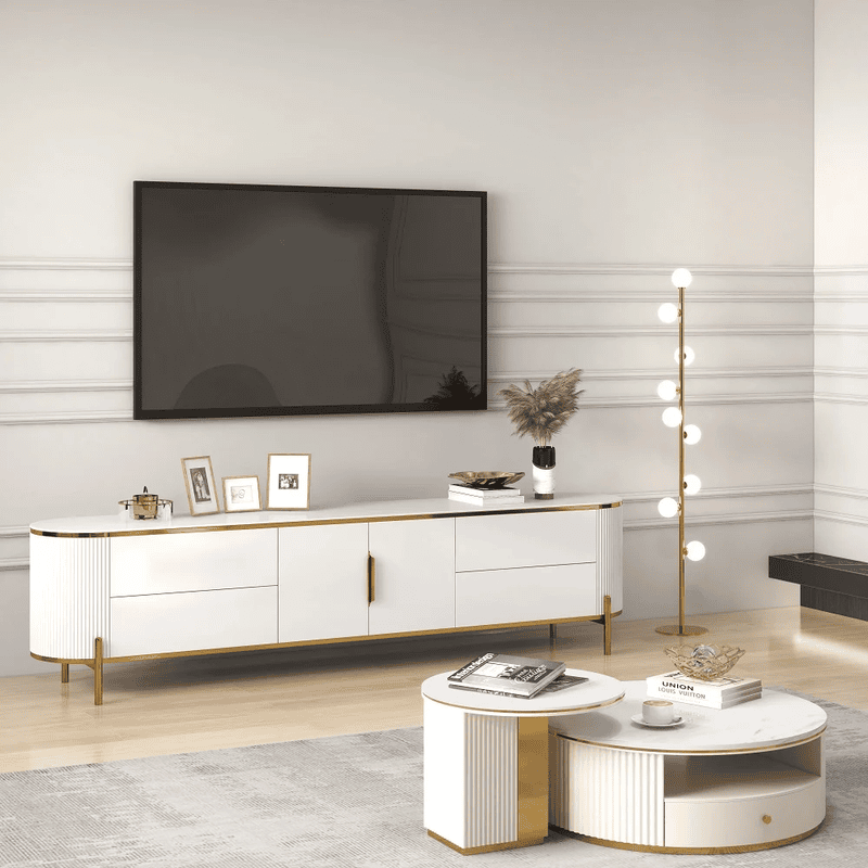 Furnlluxra Floating TV Stand & Media Console for 65" Screens
