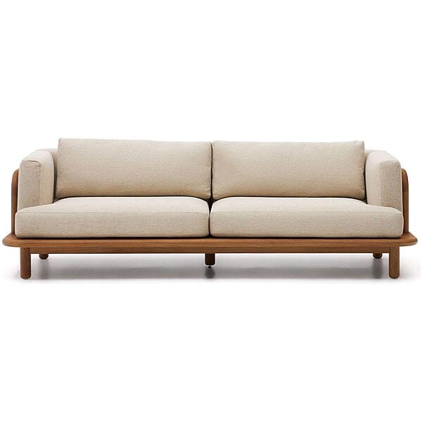 Furnlluxra Teak Wood 3 Seater Sofa