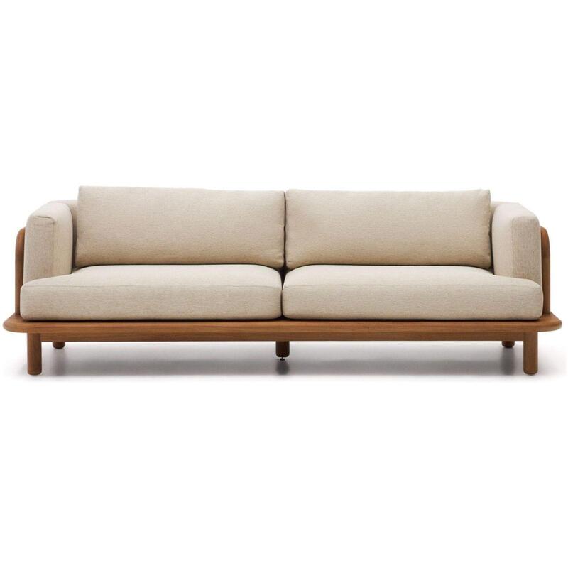 Furnlluxra Teak Wood 3 Seater Sofa