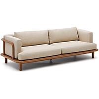 Furnlluxra Teak Wood 3 Seater Sofa