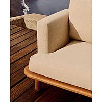 Furnlluxra Teak Wood 3 Seater Sofa