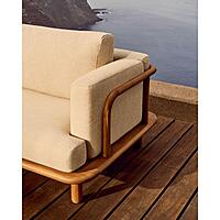 Furnlluxra Teak Wood 3 Seater Sofa