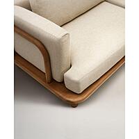 Furnlluxra Teak Wood 3 Seater Sofa