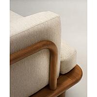 Furnlluxra Teak Wood 3 Seater Sofa