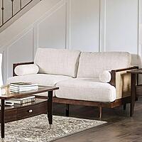 Furnlluxra Walnut Mid-century Modern 2 Seater Sofa