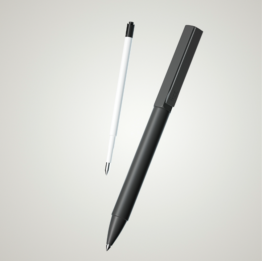 Fizz Rotating Metal Gel Pen Black FZ44011D-H