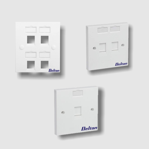 Delton Unshuttered Face Plates quad Port (DLT-FPQWS)
