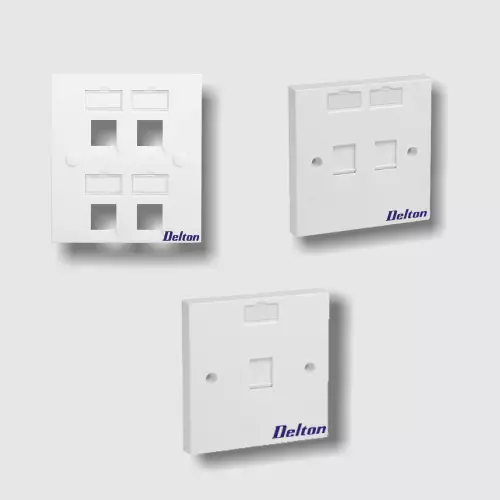 Delton Unshuttered Face Plates quad Port (DLT-FPQWS)