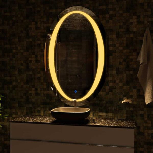 Oval LED Touch Sensor Mirror for Living Room 04 Oval LED Touch Sensor Mirror for Living Room 04