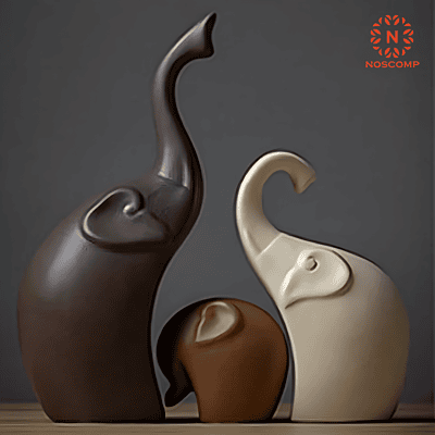 A family of three Elephants A family of three Elephants