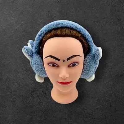 Cute Blue Bunny Earmuff Headband | Warm & Stylish Winter Ear Warmer