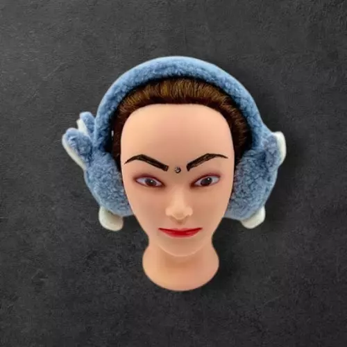 Cute Blue Bunny Earmuff Headband | Warm & Stylish Winter Ear Warmer