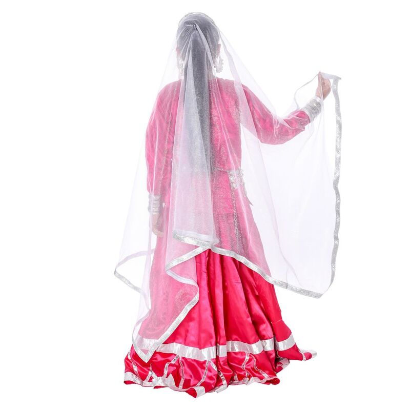 Fancy Dress Lehenga Magenta With White Dupatta