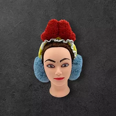 Colorful Plush Earmuff Headband | Fun Winter Ear Warmers with Knitted Top