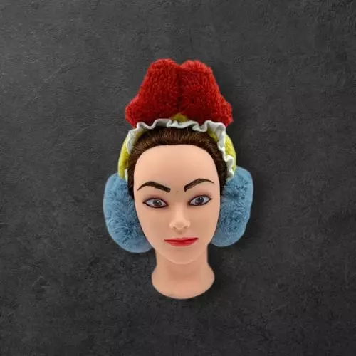 Colorful Plush Earmuff Headband | Fun Winter Ear Warmers with Knitted Top