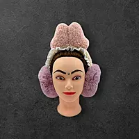 Colorful Plush Earmuff Headband | Fun Winter Ear Warmers with Knitted Top