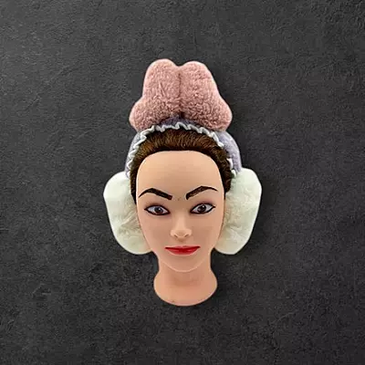 Colorful Plush Earmuff Headband | Fun Winter Ear Warmers with Knitted Top