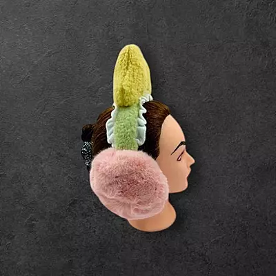 Colorful Plush Earmuff Headband | Fun Winter Ear Warmers with Knitted Top