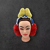 Colorful Plush Earmuff Headband | Fun Winter Ear Warmers with Knitted Top