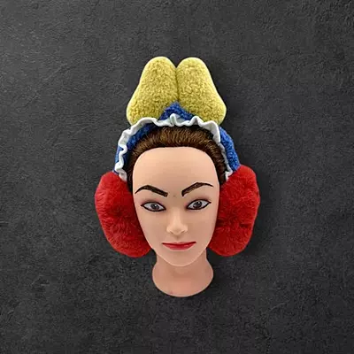 Colorful Plush Earmuff Headband | Fun Winter Ear Warmers with Knitted Top