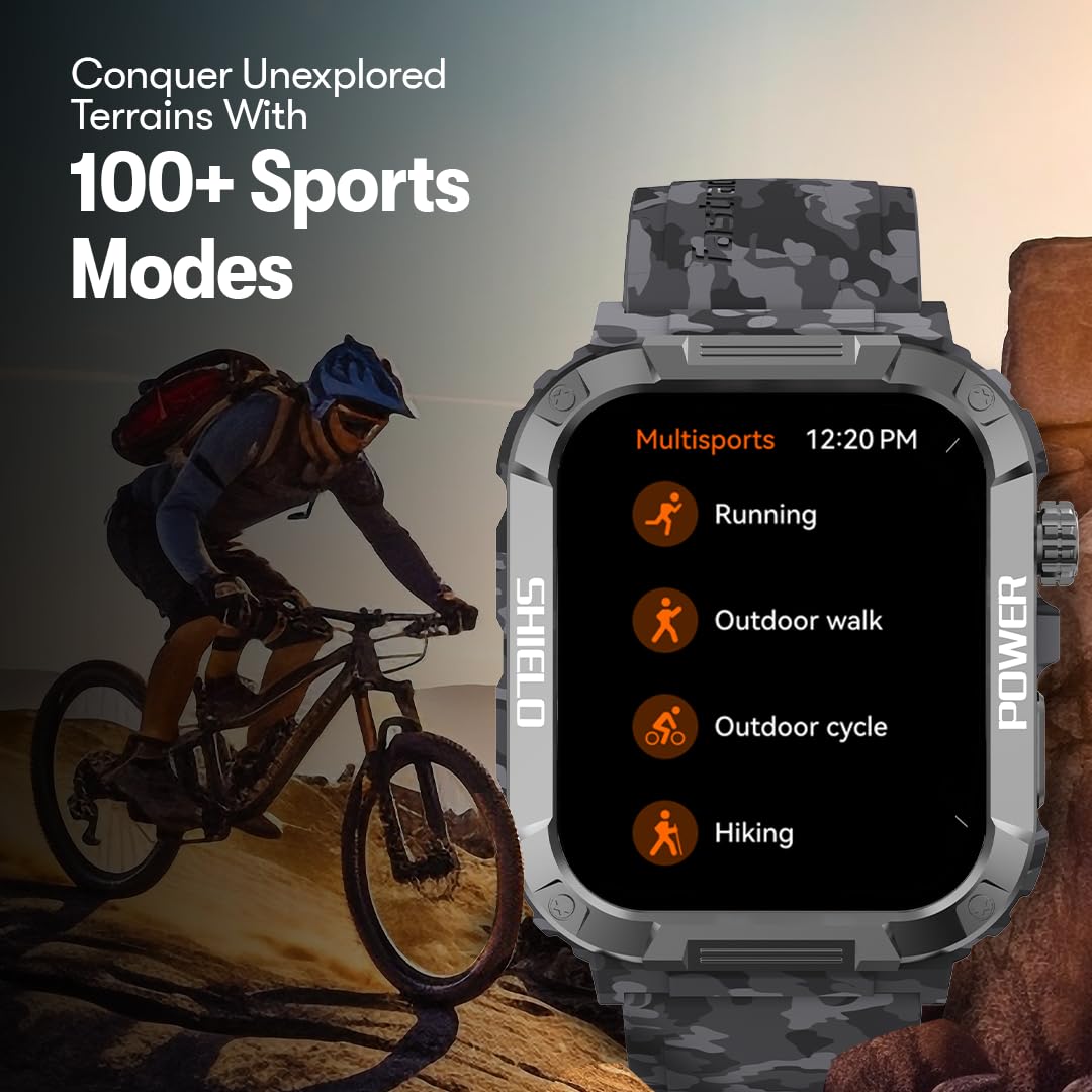 Fastrack Limitless Valor Rugged Smartwatch (4.85cm) 1.91" UltraVU Display, BT Calling, 100+ Sports Modes Fastrack Limitless Valor Rugged Smartwatch (4.85cm) 1.91" UltraVU Display, BT Calling, 100+ Sports Modes