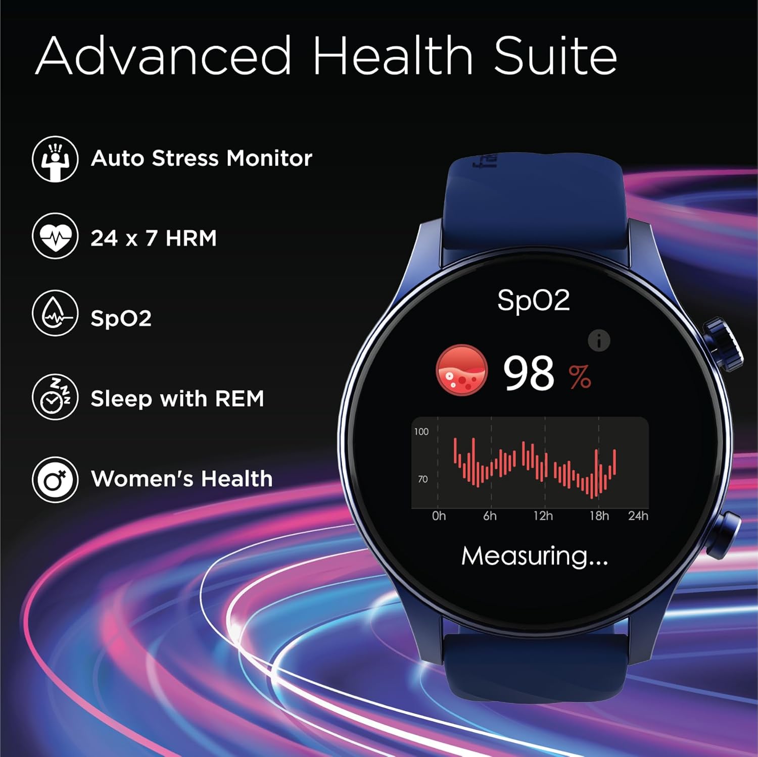 Fastrack Vivid Pro 3.6 cm (1.43) AMOLED Display with Industry Best 466 x 466 Pixel Resolution with AOD Smart dial Silicone Strap Watch for Unisex Fastrack Vivid Pro 3.6 cm (1.43) AMOLED Display with Industry Best 466 x 466 Pixel Resolution with AOD Smart dial Silicone Strap Watch for Unisex