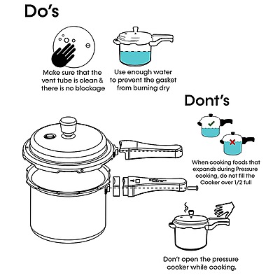 Onions Stainless Steel Pressure Cooker | Heavy Gauge Outer Lid Cooker | Durable Mirror Finish