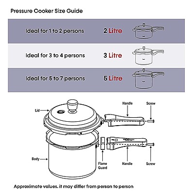 Onions Stainless Steel Pressure Cooker | Heavy Gauge Outer Lid Cooker | Durable Mirror Finish