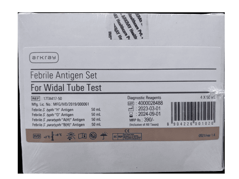 Arkray Febrile S.Typhi AG Set H,O,A(H)&B(H) (4x50ml)