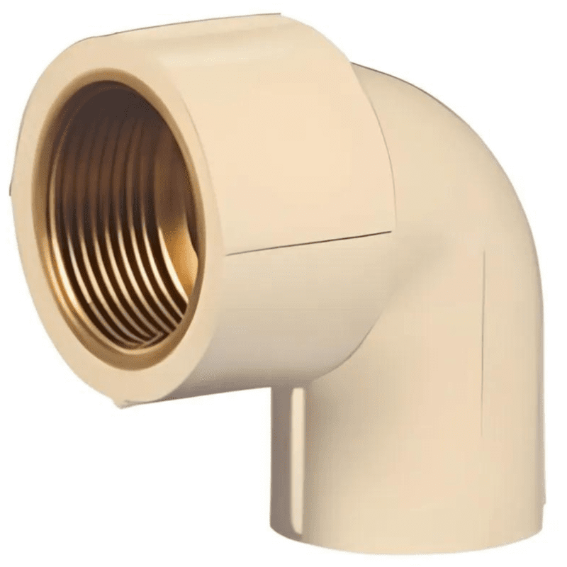 Female Threaded Elbow (Brass), 15*15mm, 1/2*1/2(Inch), Life Line C-PVC Hot and Cold Water System 