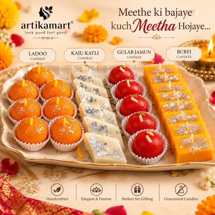 Diwali Candle - Mithai Sweets - SWEET BOX - 32pc