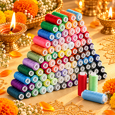 Thread box - Multicolour-(100nos) Thread box - Multicolour-(100nos)
