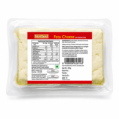 Nutoras Cheese Feta with Olive Oil (Block) 200G