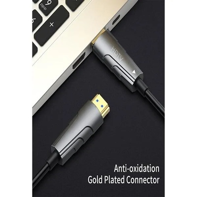 Fiber Optic HDMI Cable with Gold plated Connectors , 2.0/2.1 48Gbps ultra High-Speed Cable (Grey) Fiber Optic HDMI Cable with Gold plated Connectors , 2.0/2.1 48Gbps ultra High-Speed Cable (Grey)
