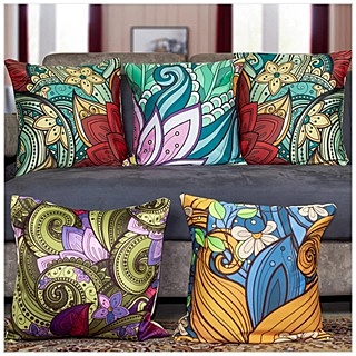 Figures Digital Printed Cushion Cover Set of 5 - 14 Figures Digital Printed Cushion Cover Set of 5 - 14