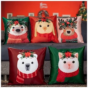 Figures Digital Printed Cushion Cover Set of 5 - 16 Figures Digital Printed Cushion Cover Set of 5 - 16