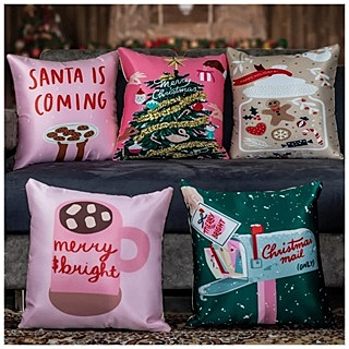 Figures Digital Printed Cushion Cover Set of 5 - 2 Figures Digital Printed Cushion Cover Set of 5 - 2