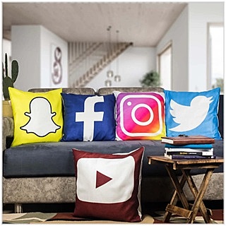 Figures Digital Printed Cushion Cover Set of 5 - 5 Figures Digital Printed Cushion Cover Set of 5 - 5